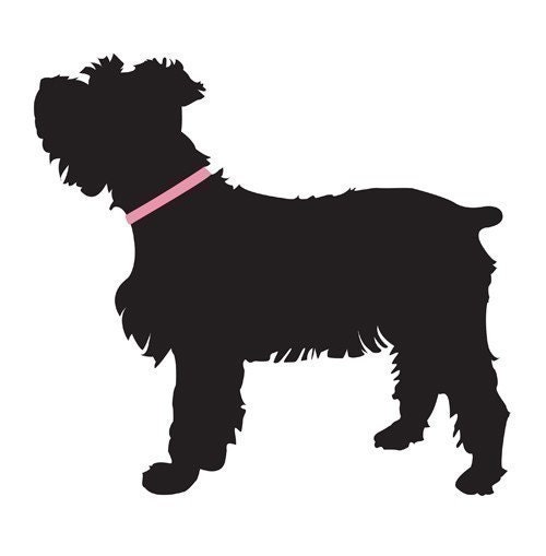 mother's day gift personalized silhouette custom dog cat pet portrait silhouette 8x10 art print dog animal lover gift