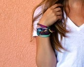 bohemian boho hippie silk ribbon wrap bracelet for mom mothers day headband necklace jewelry under 25 gift letterhappy etsy