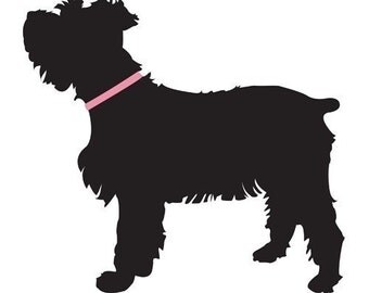mother's day gift personalized silhouette custom dog cat pet portrait silhouette 8x10 art print dog animal lover gift