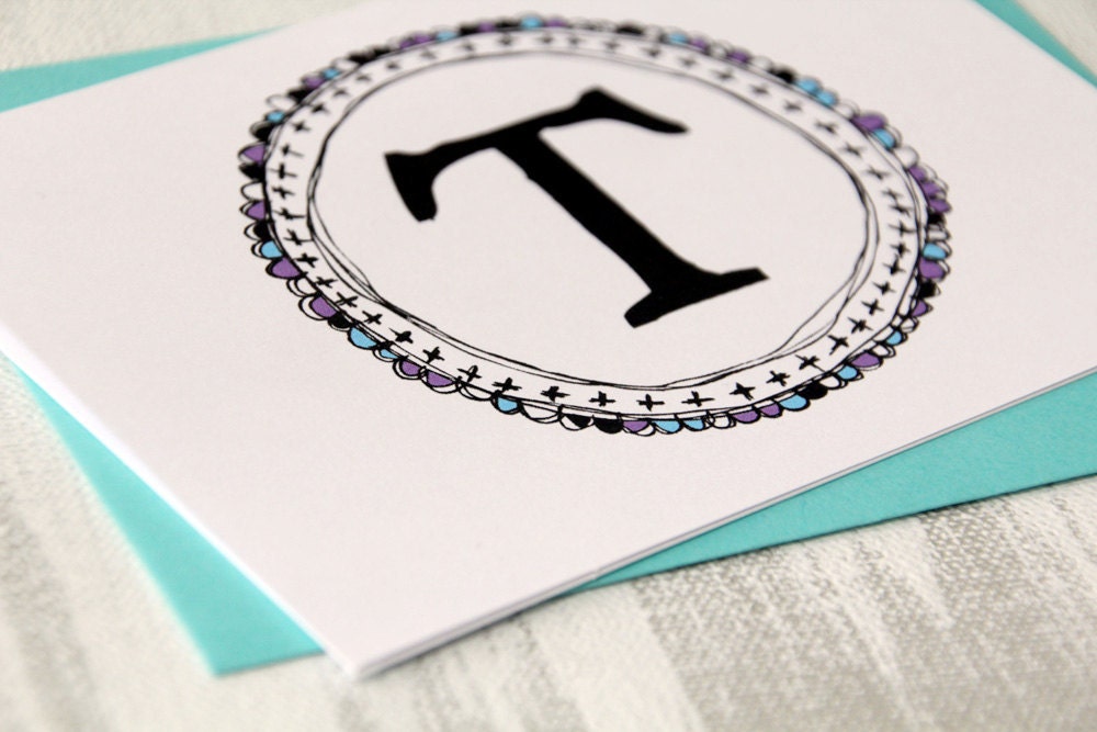 personalized stationery graduation gift custom monogram initial cards 10 cards black purple blue letterhappy etsy
