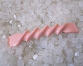 Beautiful vintage barrette soft pink twists