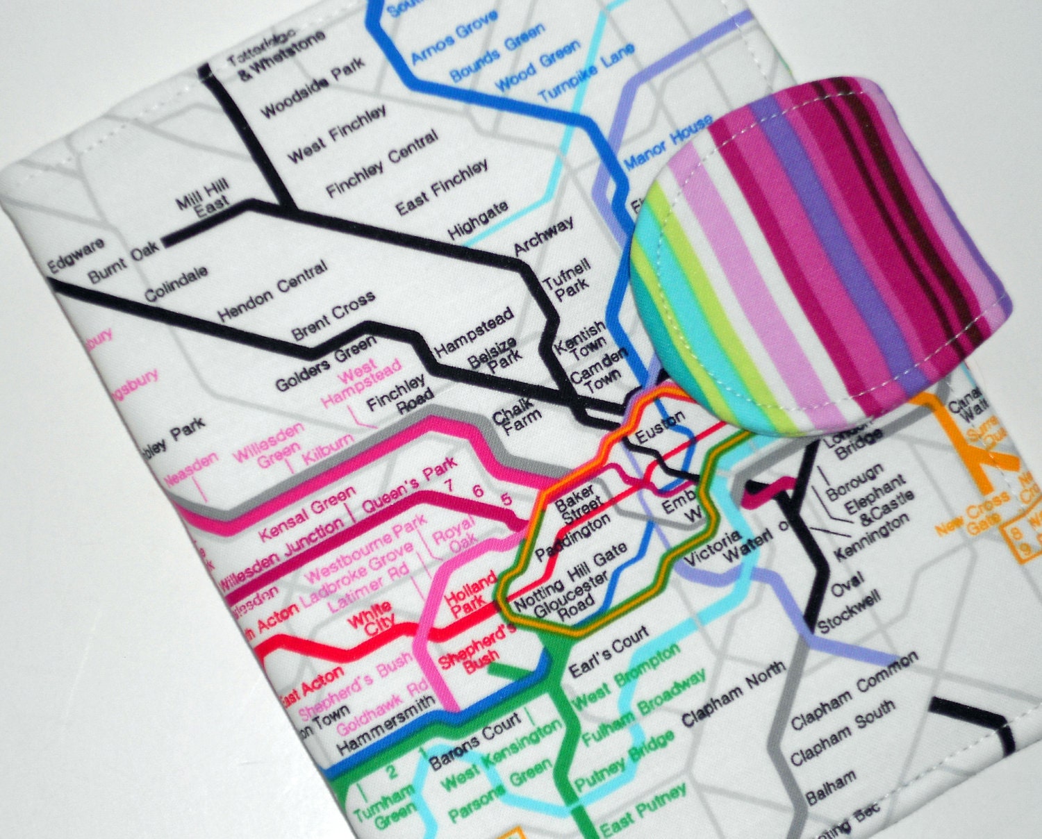 Kindle Fire HD Cover, Kindle Touch Cover, Nook Tablet Cover, Simple Nook Touch Cover - Map of London eReader Cover