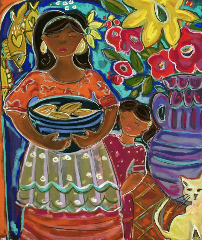 Beatrices Tamales 11x14 Giclee Reproduction