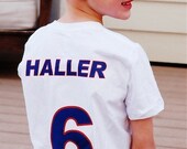 SPORTS JERSEY BIRTHDAY Shirt Personalized Boy Girl Short Sleeve, Free Gift Wrap