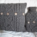 Bedroom Set - Cushion Cover and Hot Water Bottle Sweater / Cover- dark pebble grey