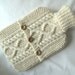 Cream hot water bottle sweater / cover - 100 per cent Pure New wool