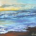 Seascape,Sunrise Painting, 6x8"Painting, OOAK Painting,"Sunlight Reflecting on the Surf".Reserved for LilCrazyBee