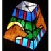 Stained Glass Dog Table Lamp