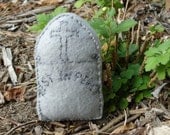 Mini tombstone, personalized plush key chain