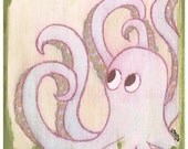 Little Tentacles, 8 by 10 inch art print