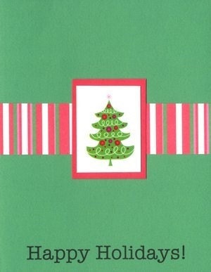 Happy Holidays Note Cards - Set of FOUR