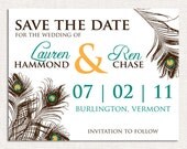 Print Your Own Peacock Feather Save The Date cards, Wedding Invitations, DIY Il_170x135
