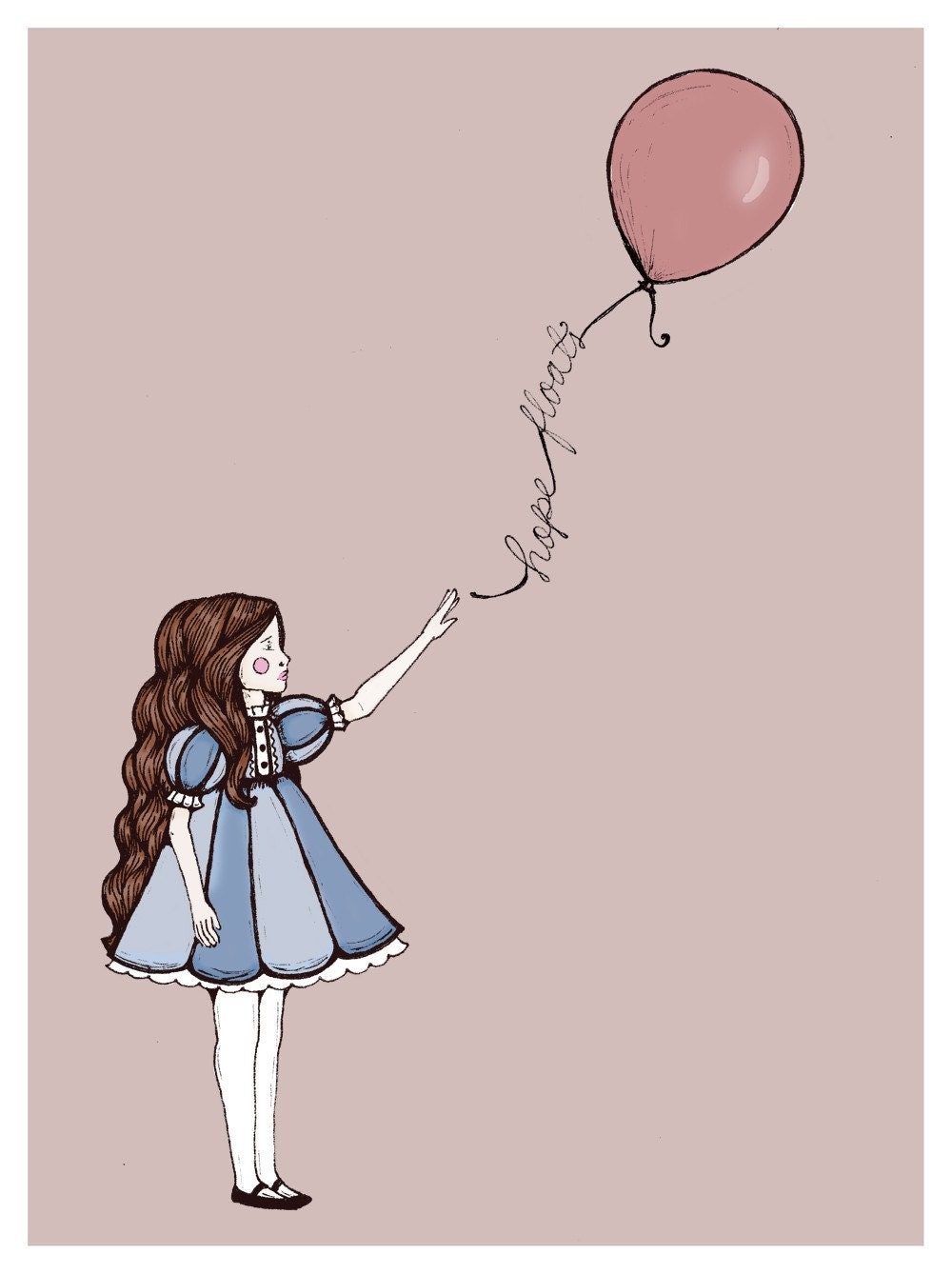 Hope Floats Print in Mauve