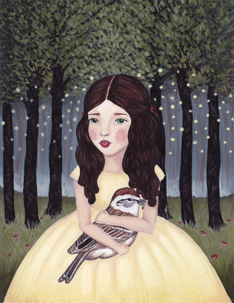 Emeline and the Sparrow print