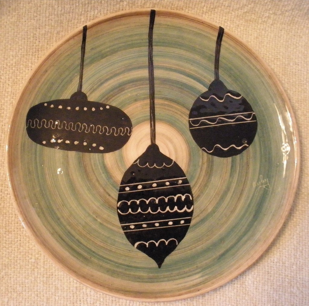 Vintage Ceramic Christmas Plate