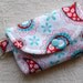 Small Snap Pouch w/ Key Clasp ...Sugar and Spice Paisley in Red and Aqua
