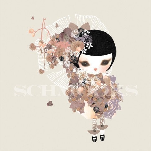 Childrens Room Decor Flowers - 'Spring dress'