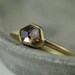 Rose cut diamond bezel ring - 18K gold - engagement