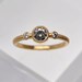 0.50 carat - Three diamond engagement ring - 18k gold