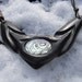 Ebony Abalone Necklace- Light in the Darkness- Carved Necklace in Reclaimed Ebony Wood