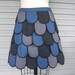 Reserved For Sarah Fishscale Miniskirt in grays and blue Sz 8
