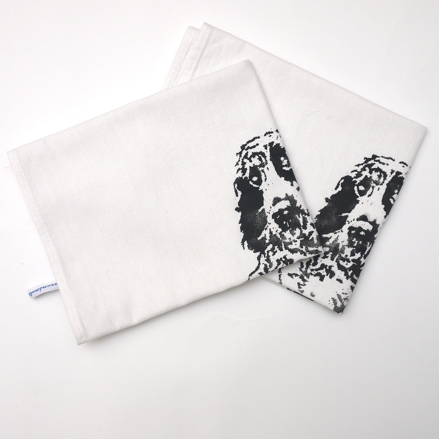 Custom pet portrait tea towel