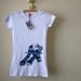 Watchful greyhound ladies T-shirt