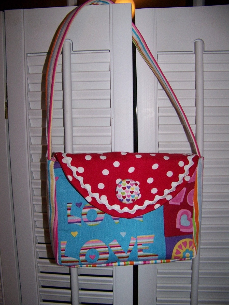 Little Girl Purse Pattern pdf and Tutorial easy sewing pattern