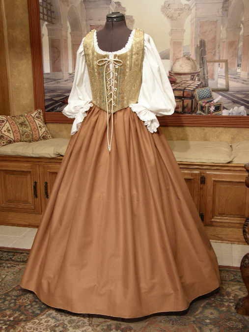 Renaissance Wench or Maiden Bodice and Skirt, Gown or Dress