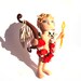 Valentine Cherub, OOAK Polymer Figurine
