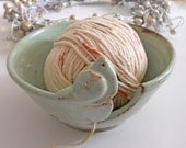 Yarn Bowl Knitting Bowl Ceramic Yarn Bowl Bird Bowl Mint Pistachio Green IN PRODUCTION