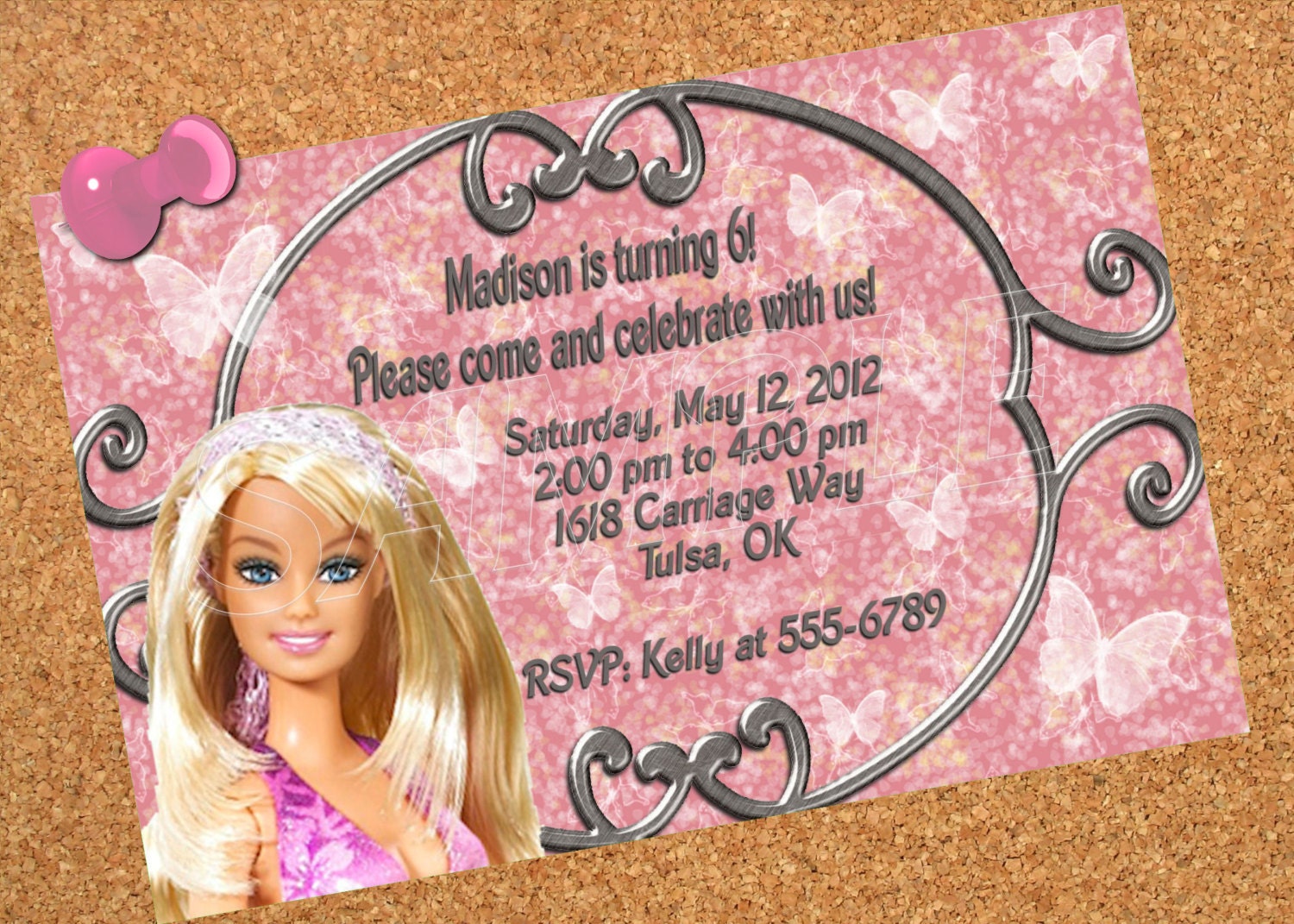 Barbie Birthday Invitations