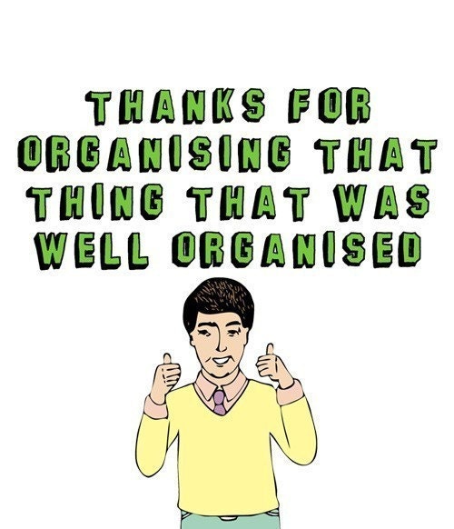 Thank you card - Well Organised