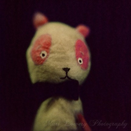 Polaroid Pink Panda Print, Pinky, 5x5 Inch Fine Art Print