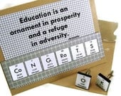 Geek Graduation Card with Cufflinks - Gray