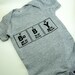 Baby Onesie Chemistry Boy Clothes - Gray with Black