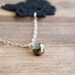 Romantic Black Lace Necklace with Crystal Bead and Sterling Silver chain - Last One