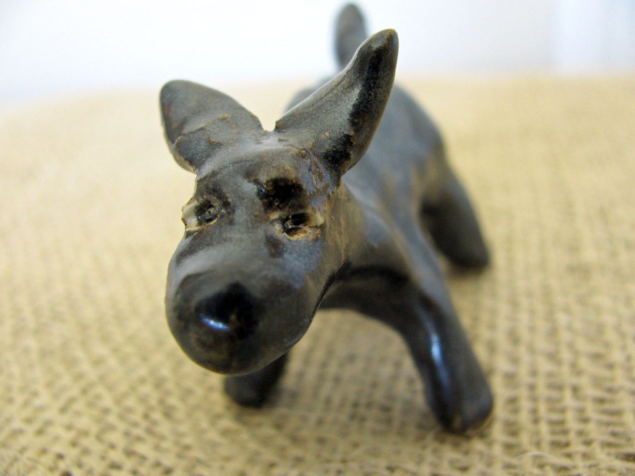 Funny Dog Clay Sculpture
