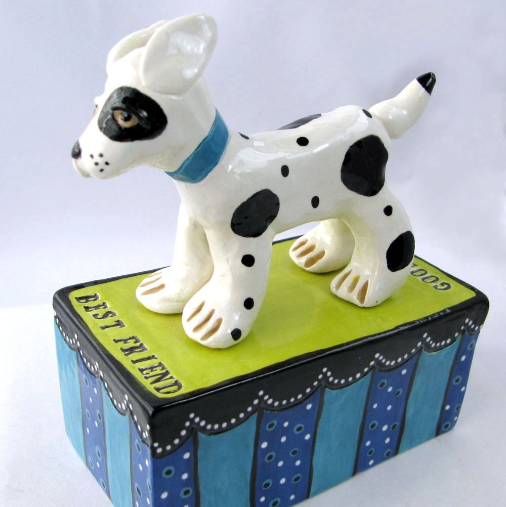 Best Friend Good Dog Clay Sculpture