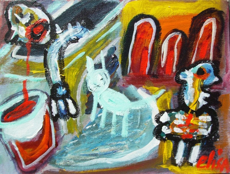 Electrocution WOW Naive Art Brut RAW Outsider Elisa