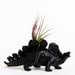 Large Dinosaur Planter with Air Plant Room Decor College Dorm Geekery Figurine, Black Plant Pot
