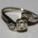 Vintage Diamond Twist White Gold Ring
