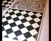 Black Tie Tile Coasters - Set of Four with Felt Backing