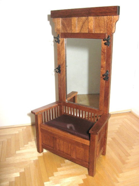 Custom Mission Style Miniature Hall Tree For Laura by minibuilder