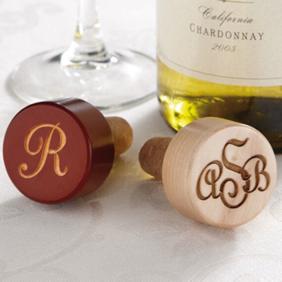 Personalized Christmas Wood Wine Stopper by boughtitfrometsy