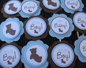 Teddy Bear Cupcake Party Picks - You choose the color and theme