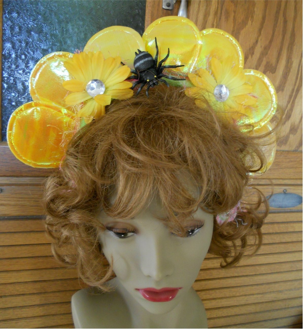 Garden girl flower headbands lot of 4 dance production bugs play costume hair pastel SALE