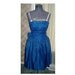 Blue Gunne Sax vintage 80s dress cocktail clubbing prom Blue sequin McClintock