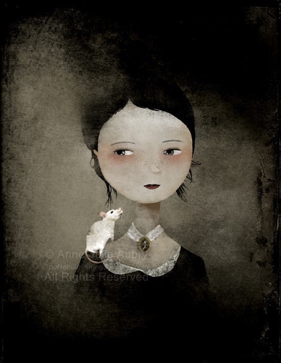 Portrait at the white rat - Deluxe Edition Print