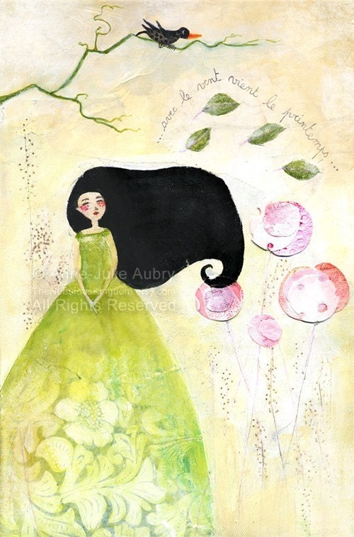 Avec le Vent vient le Printemps - open edition print